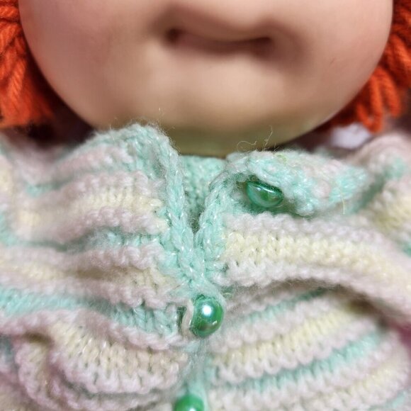 Vintage Cabbage Patch Girl Doll Red Yarn Hair Blue Eyes 1978 1983 OAA OK Factory - Picture 4 of 16